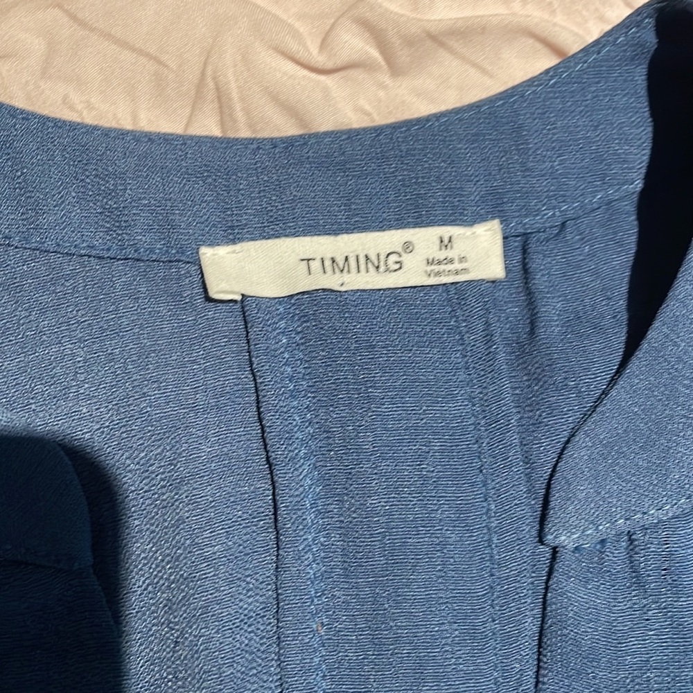 Light Weight Blue Button Down Shirt - image 2